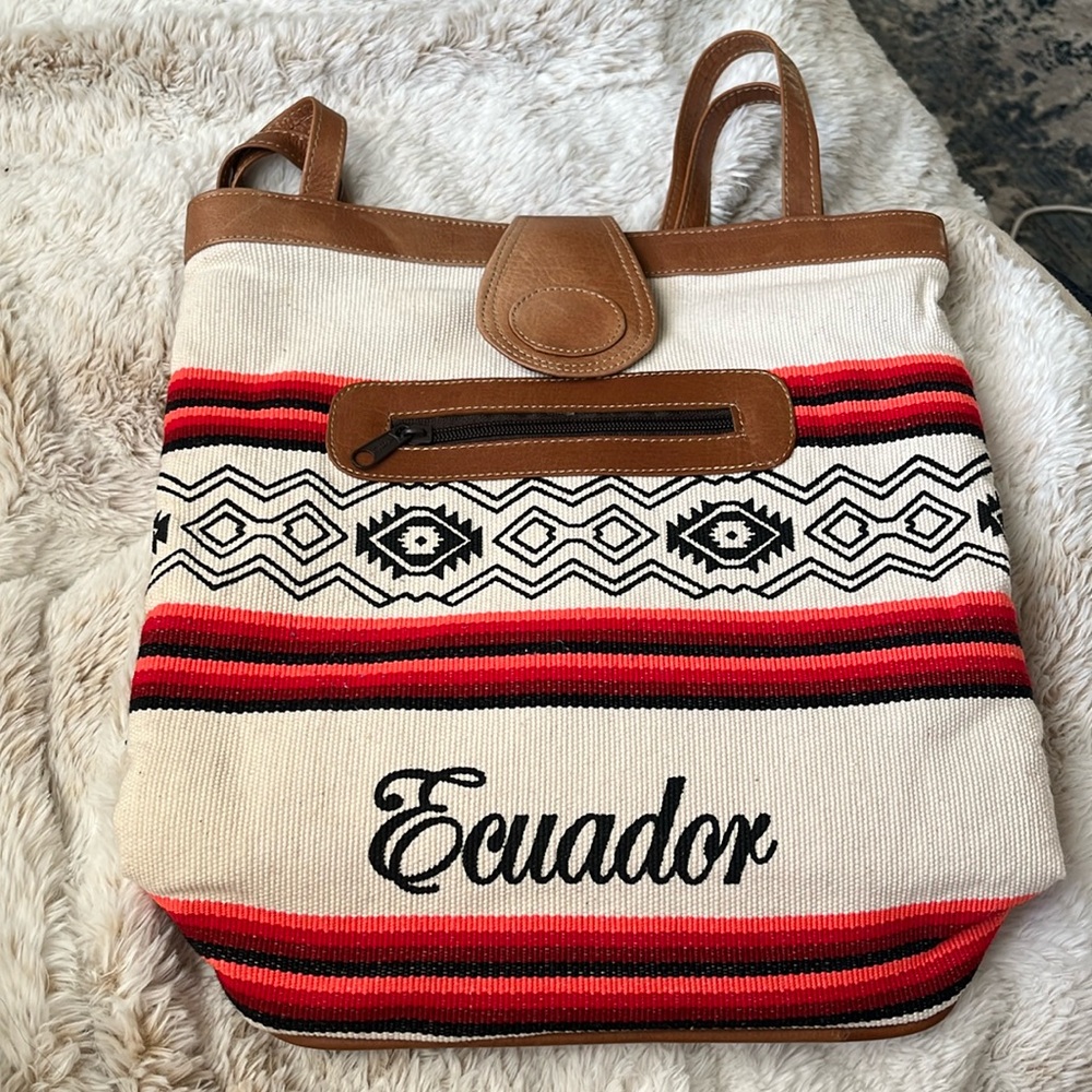 Woven tote bag from Ecuador